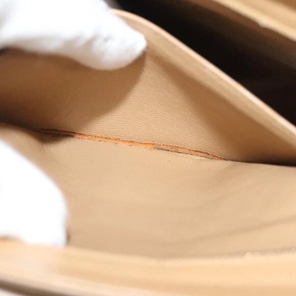 CHANEL Matelasse Shoulder Bag Grained Calf Skin Beige Gold CC Auth BA4516 - Picture 12 of 16